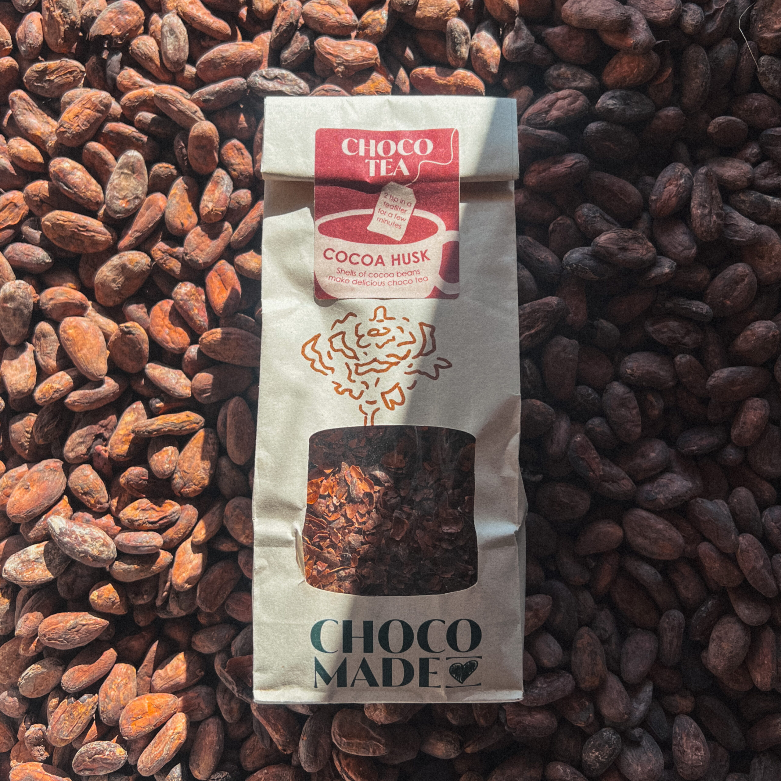 Cacao thee met roos
